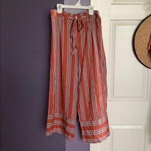 Striped flowy pants